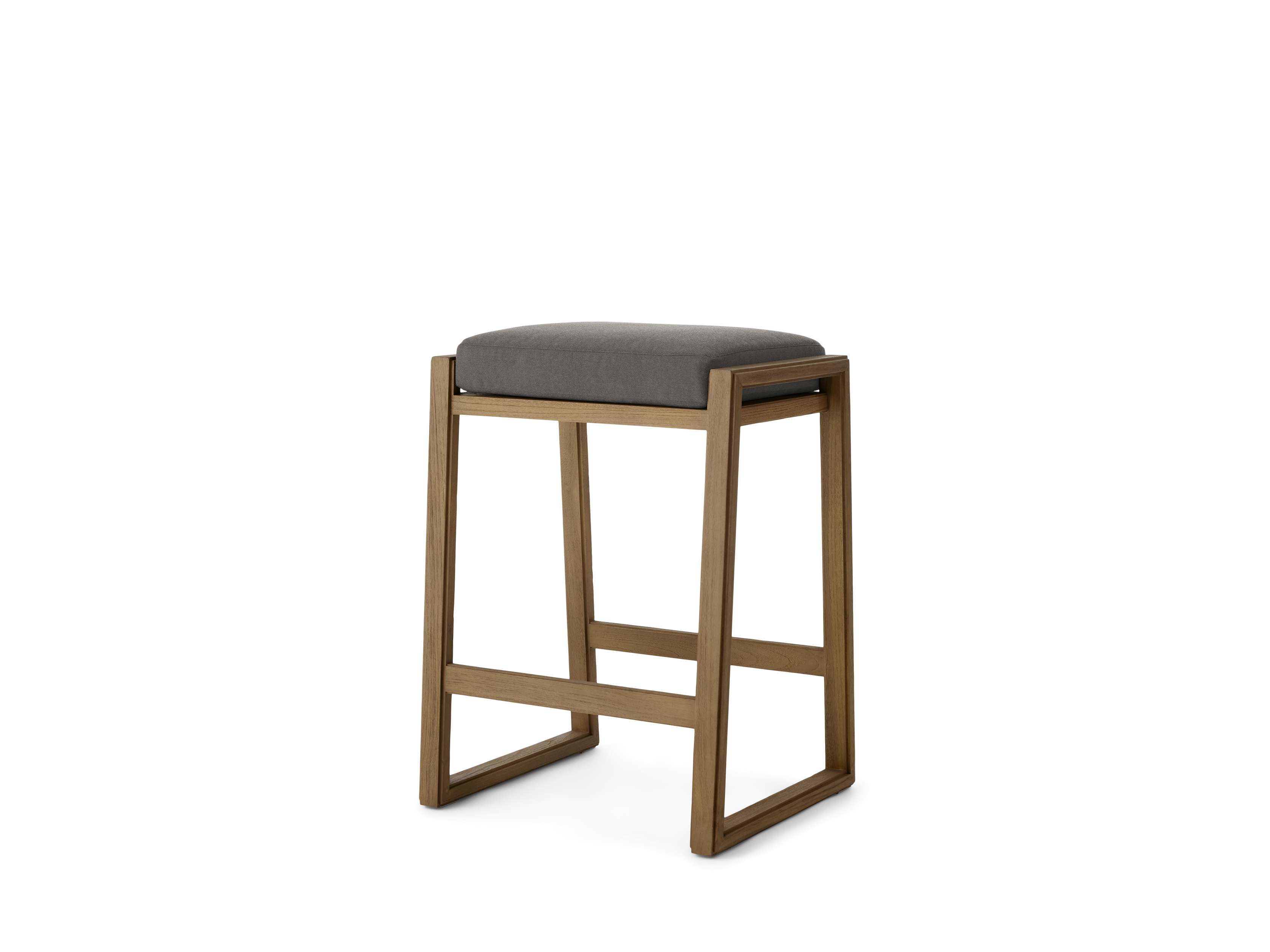 Canyon Outdoor Teak Backless Barstool