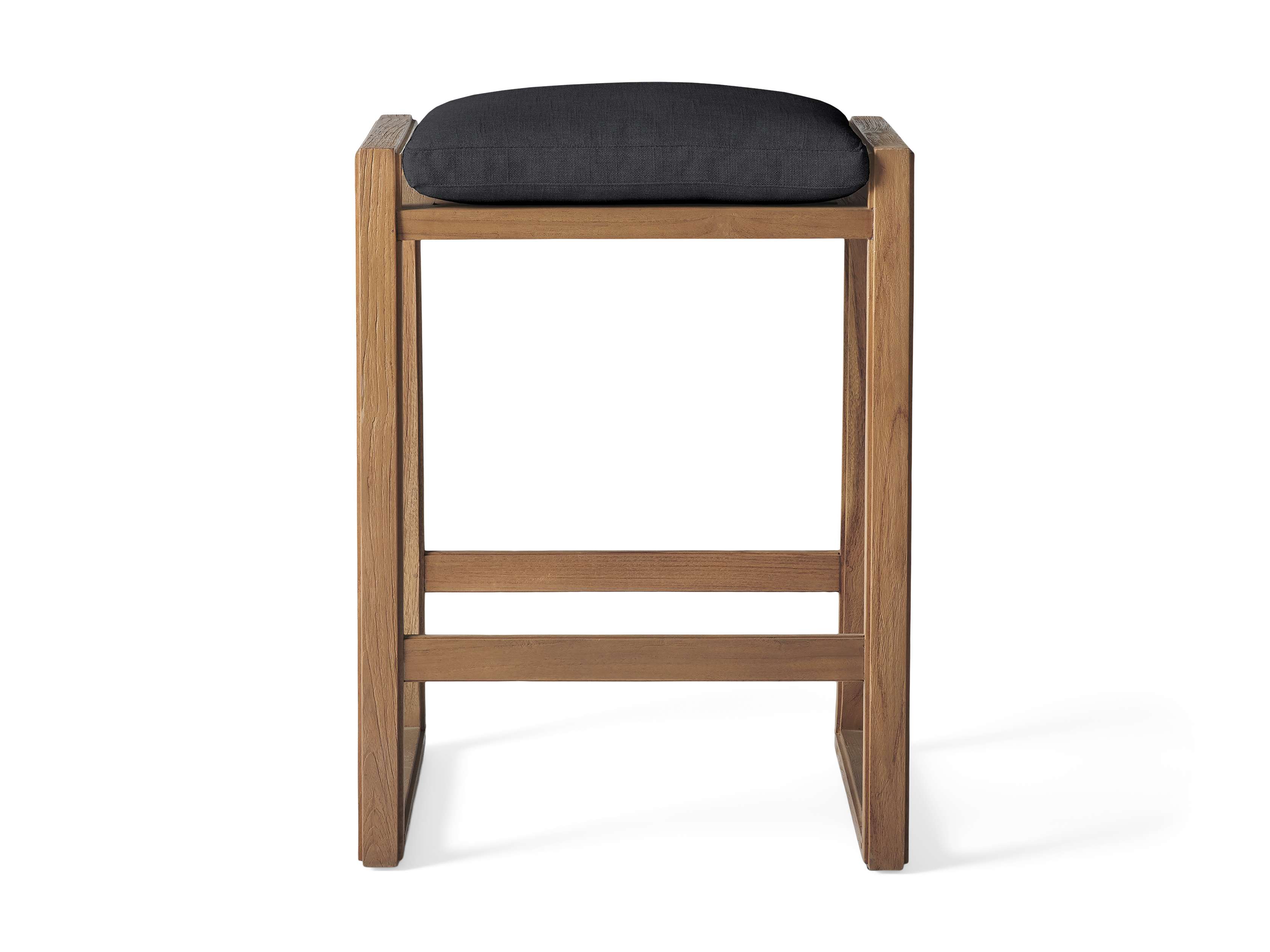 Canyon Outdoor Teak Backless Barstool - Thumbnail 4