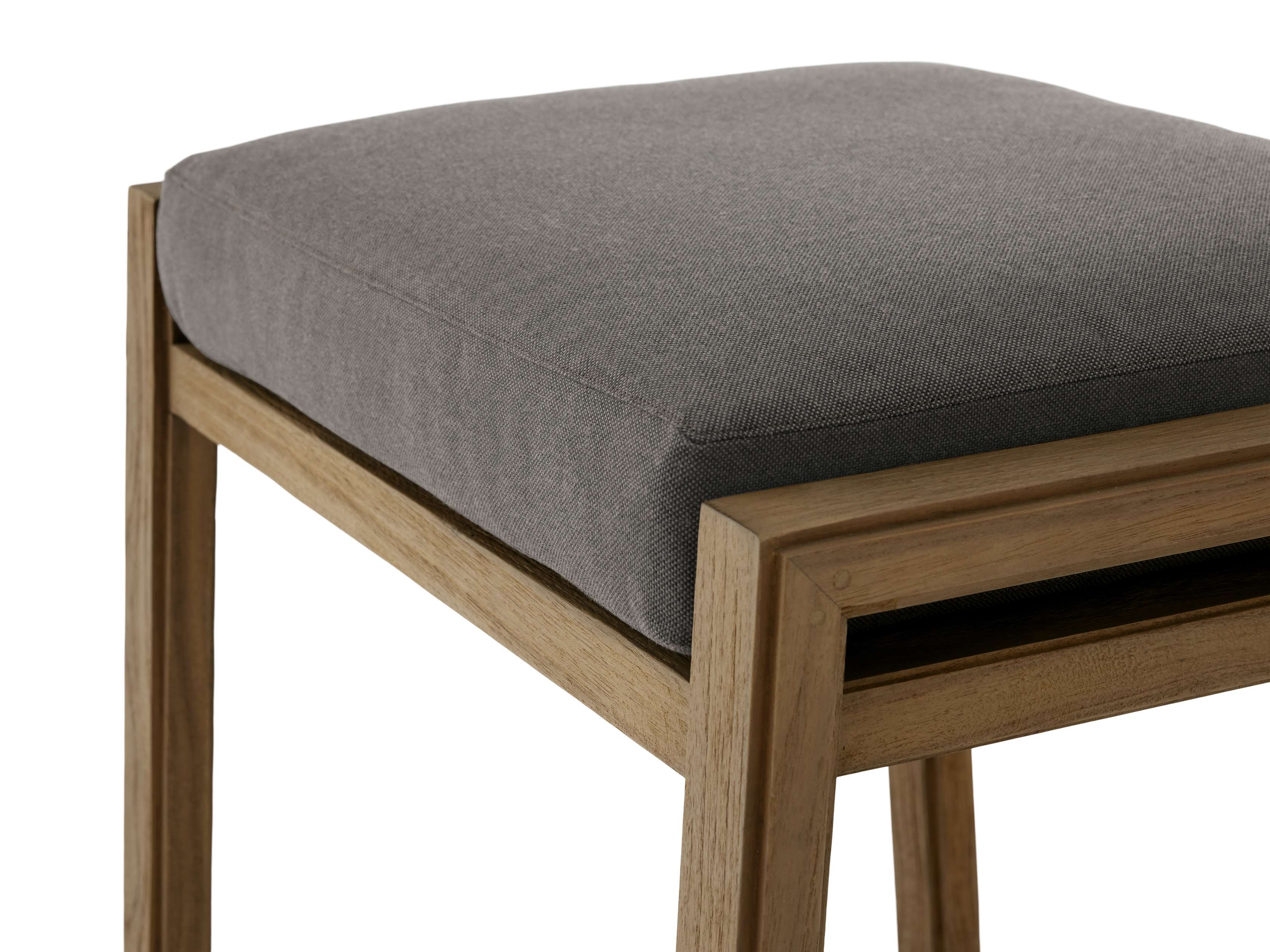 Canyon Outdoor Teak Backless Barstool - Thumbnail 5