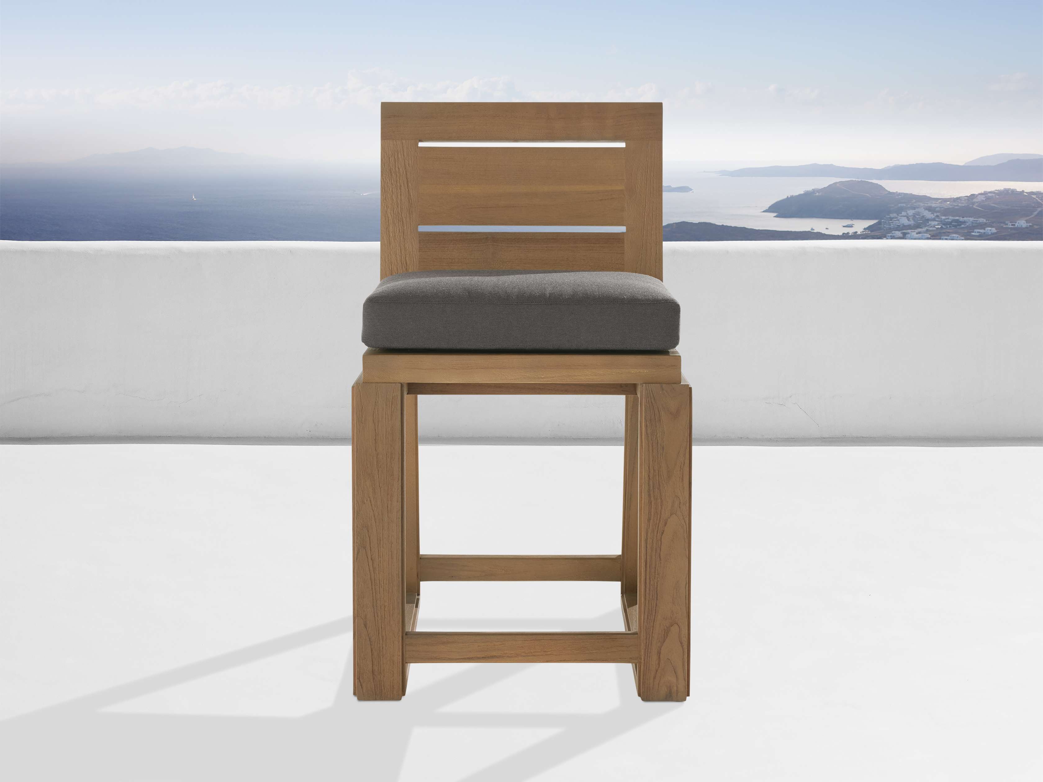 Canyon Outdoor Teak Counter Stool - Thumbnail 2
