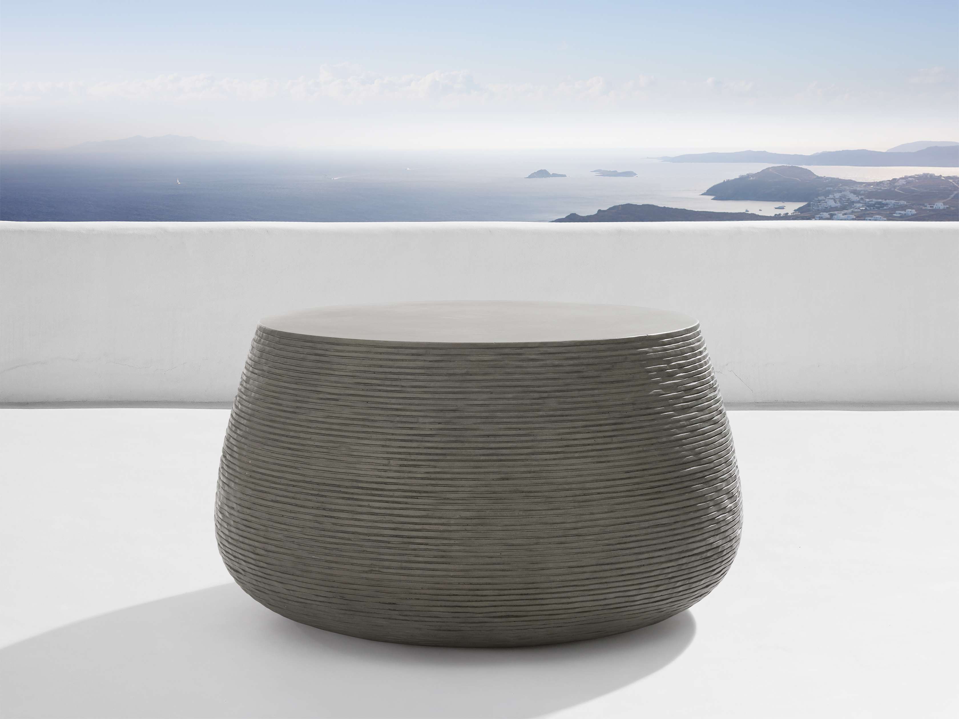 Eden Outdoor Coffee Table in Raked Texture - Thumbnail 2