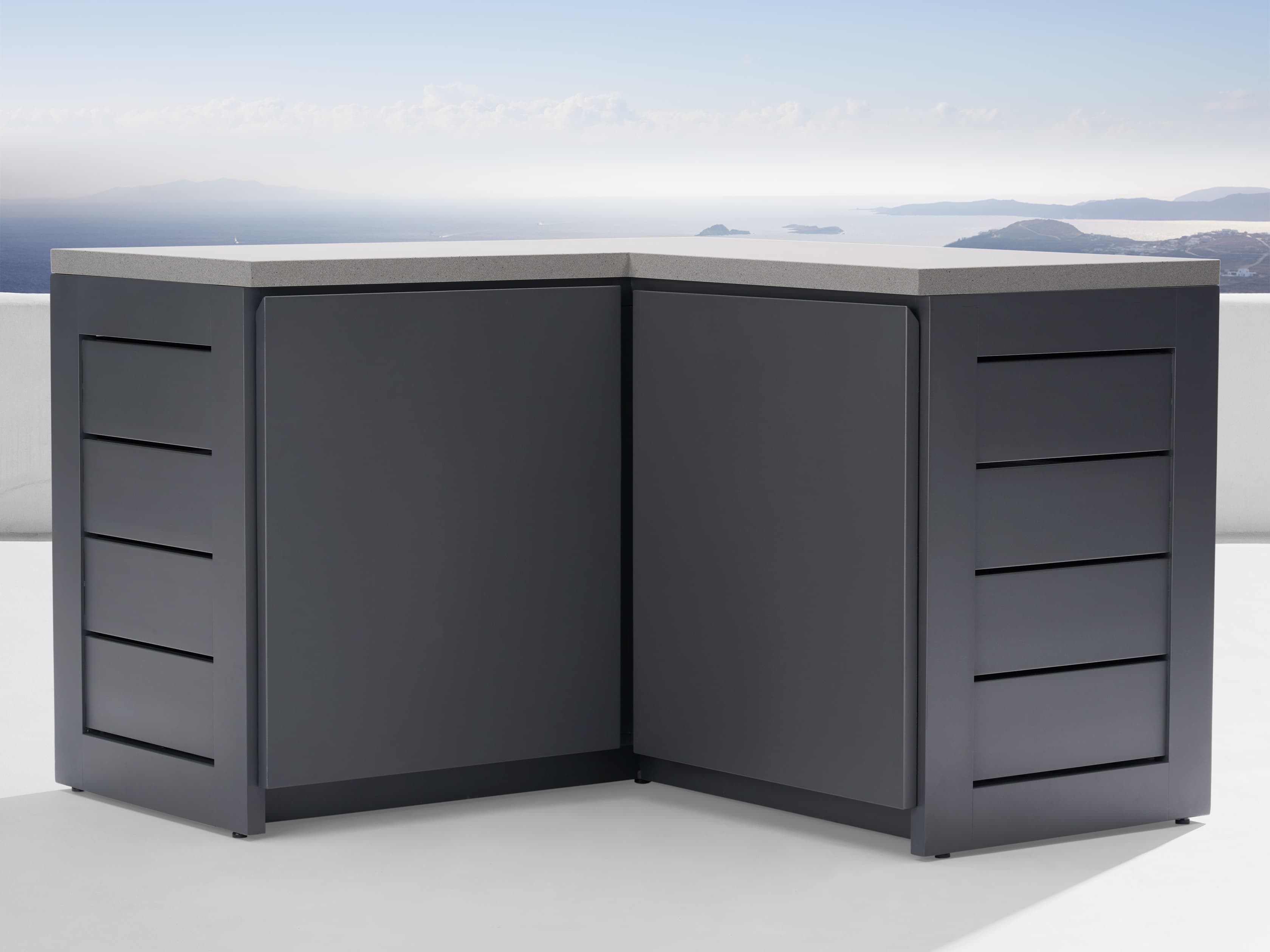 Outdoor Aluminum Modular Kitchen Corner Cabinet - Thumbnail 2