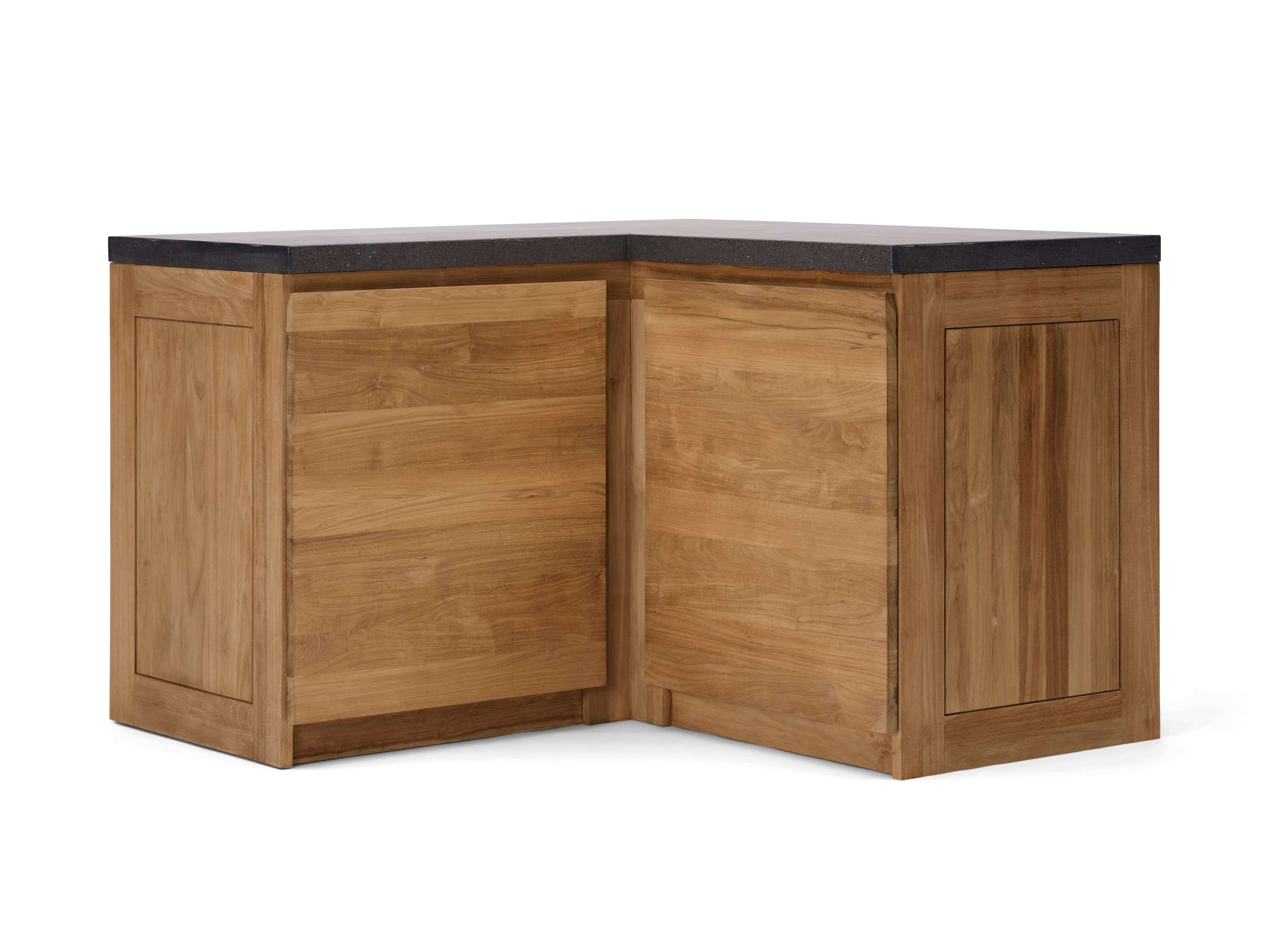 Outdoor Teak Modular Kitchen Corner Cabinet - Thumbnail 4