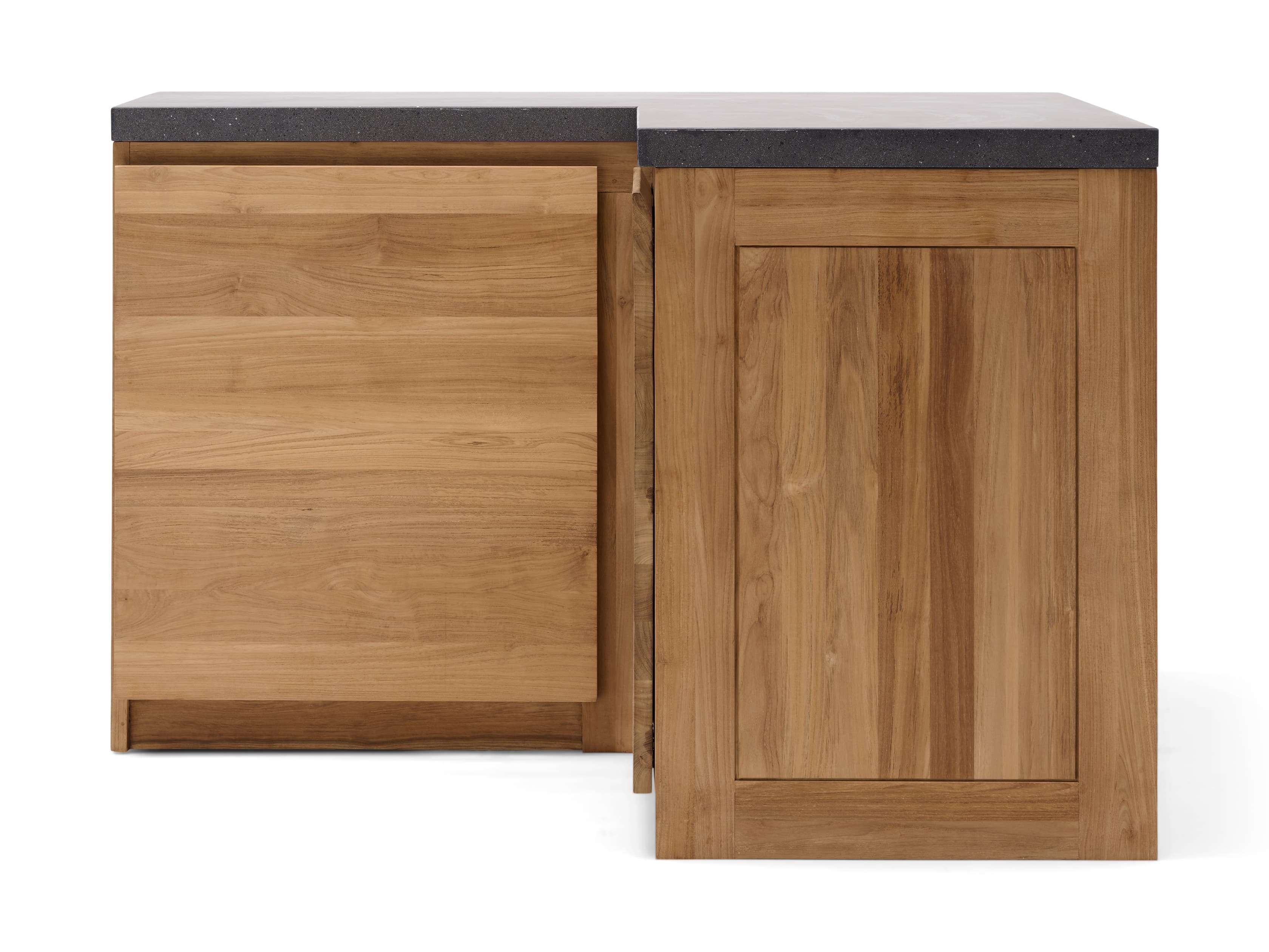 Outdoor Teak Modular Kitchen Corner Cabinet - Thumbnail 2