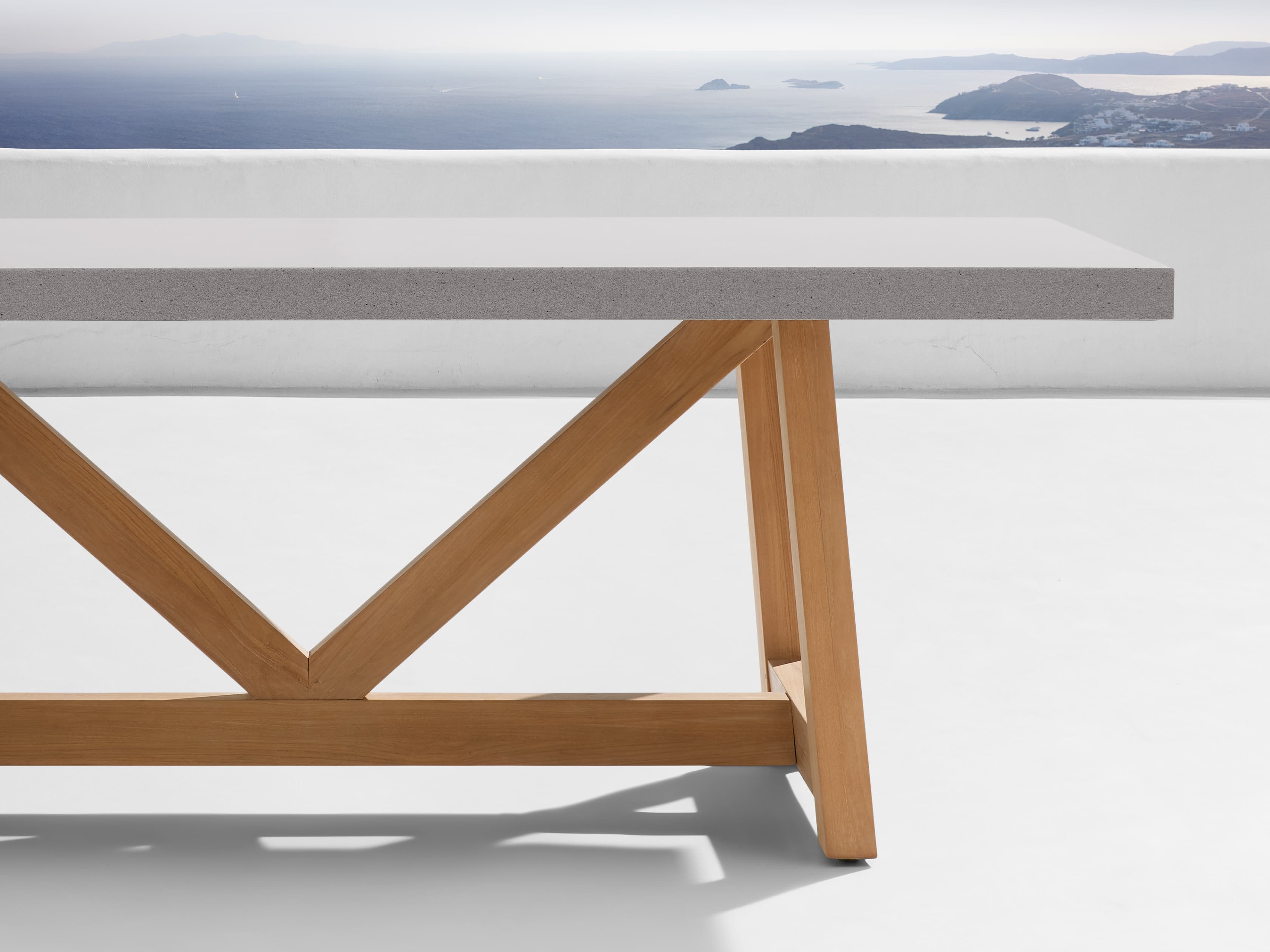 Outdoor Dining Table with French Beam Base - Thumbnail 3