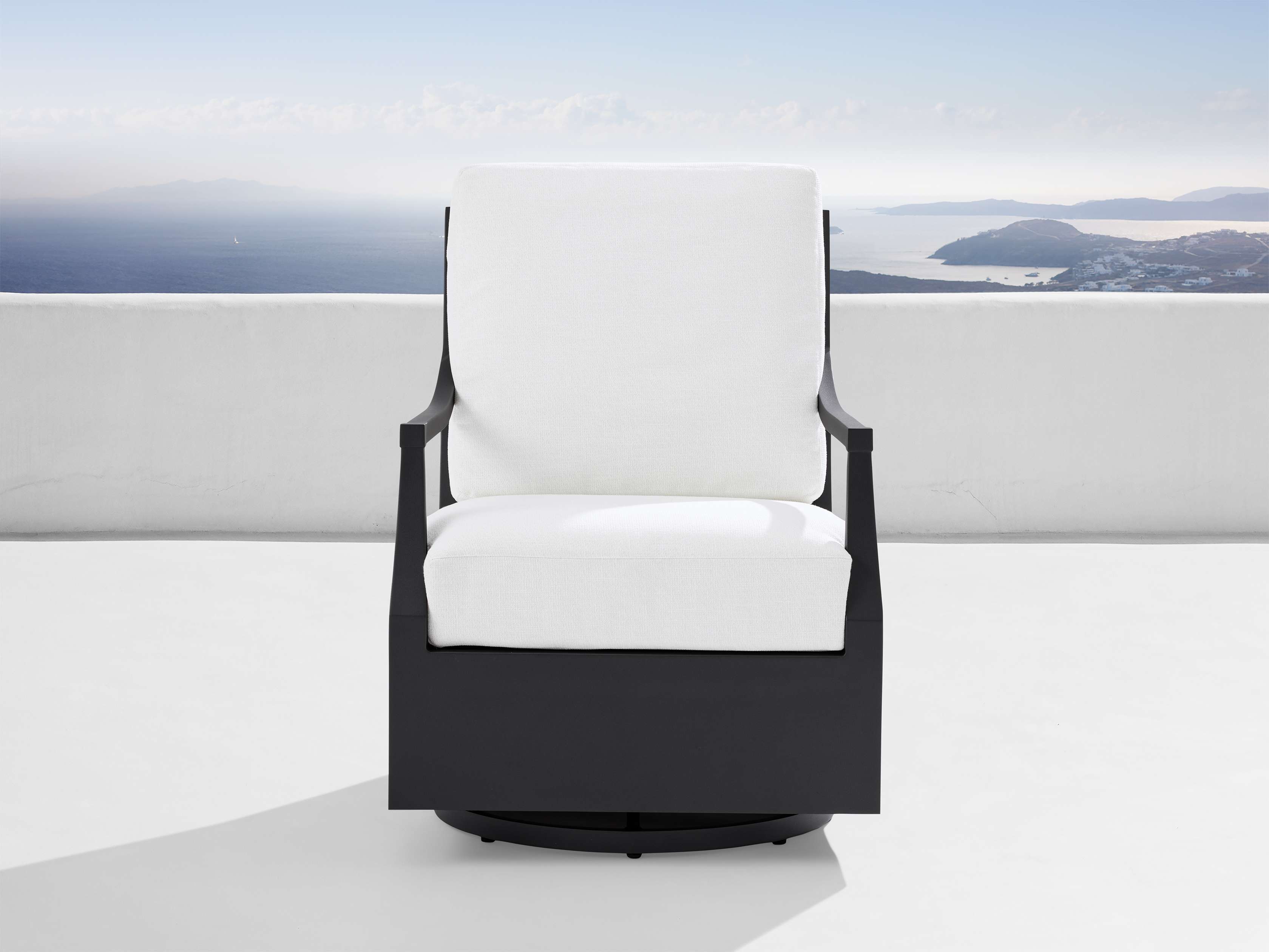 Montego Outdoor Aluminum Swivel Chair - Thumbnail 5