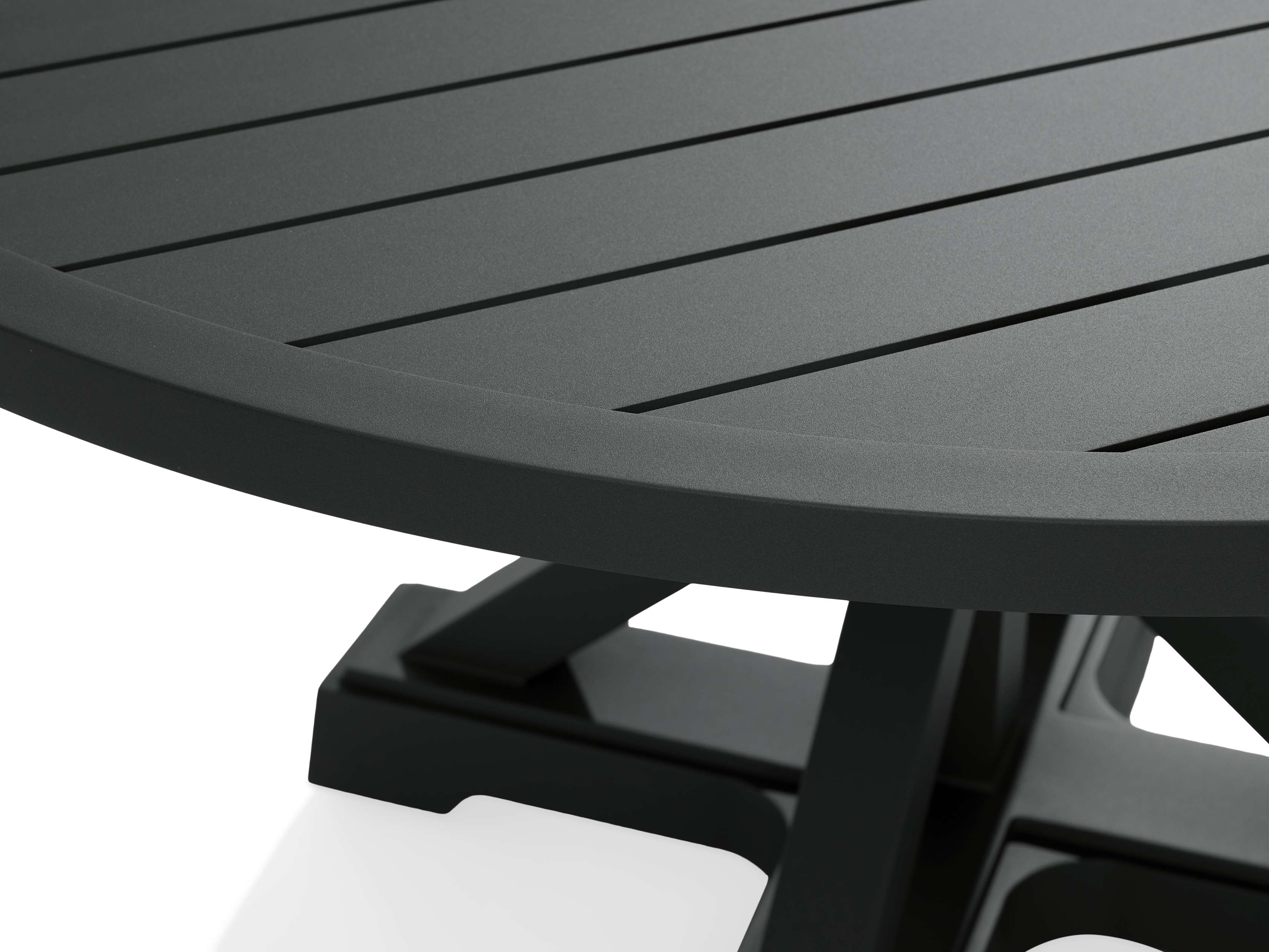 Montego Outdoor Aluminum Round Dining Table - Thumbnail 4