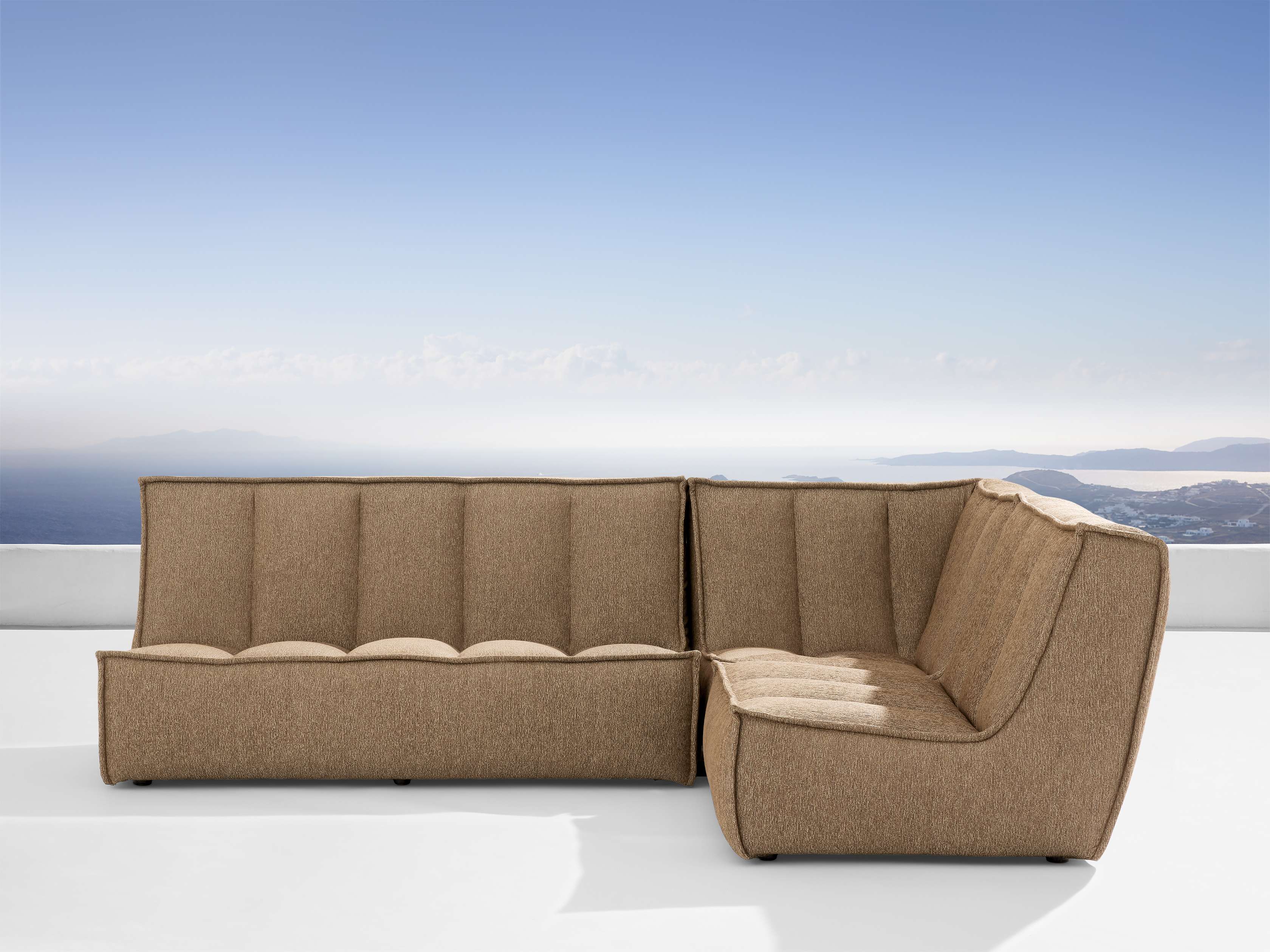 Porto Outdoor Three-Piece Sectional - Thumbnail 5