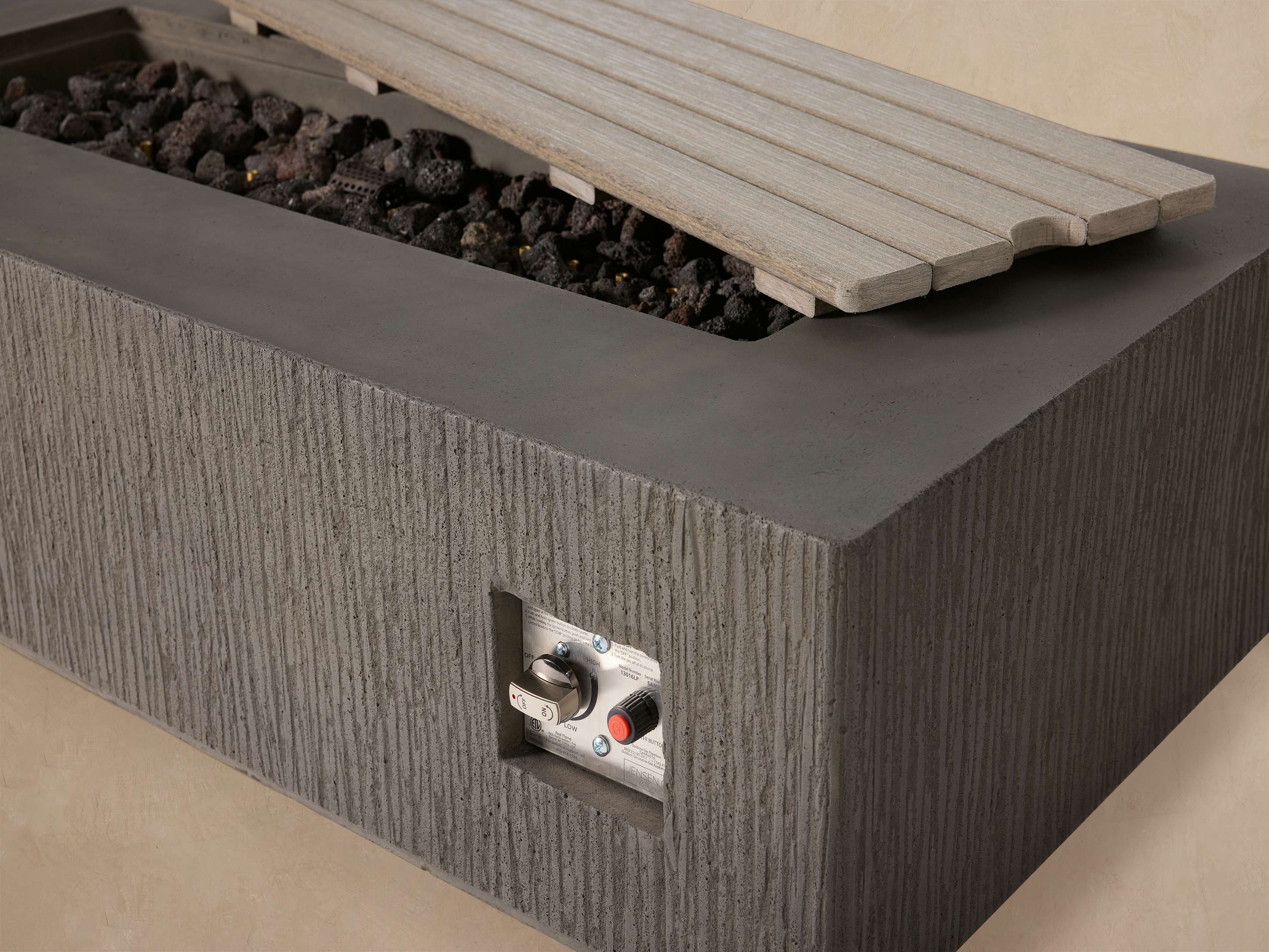 Wilmar Rectangular Natural Gas Fire Pit