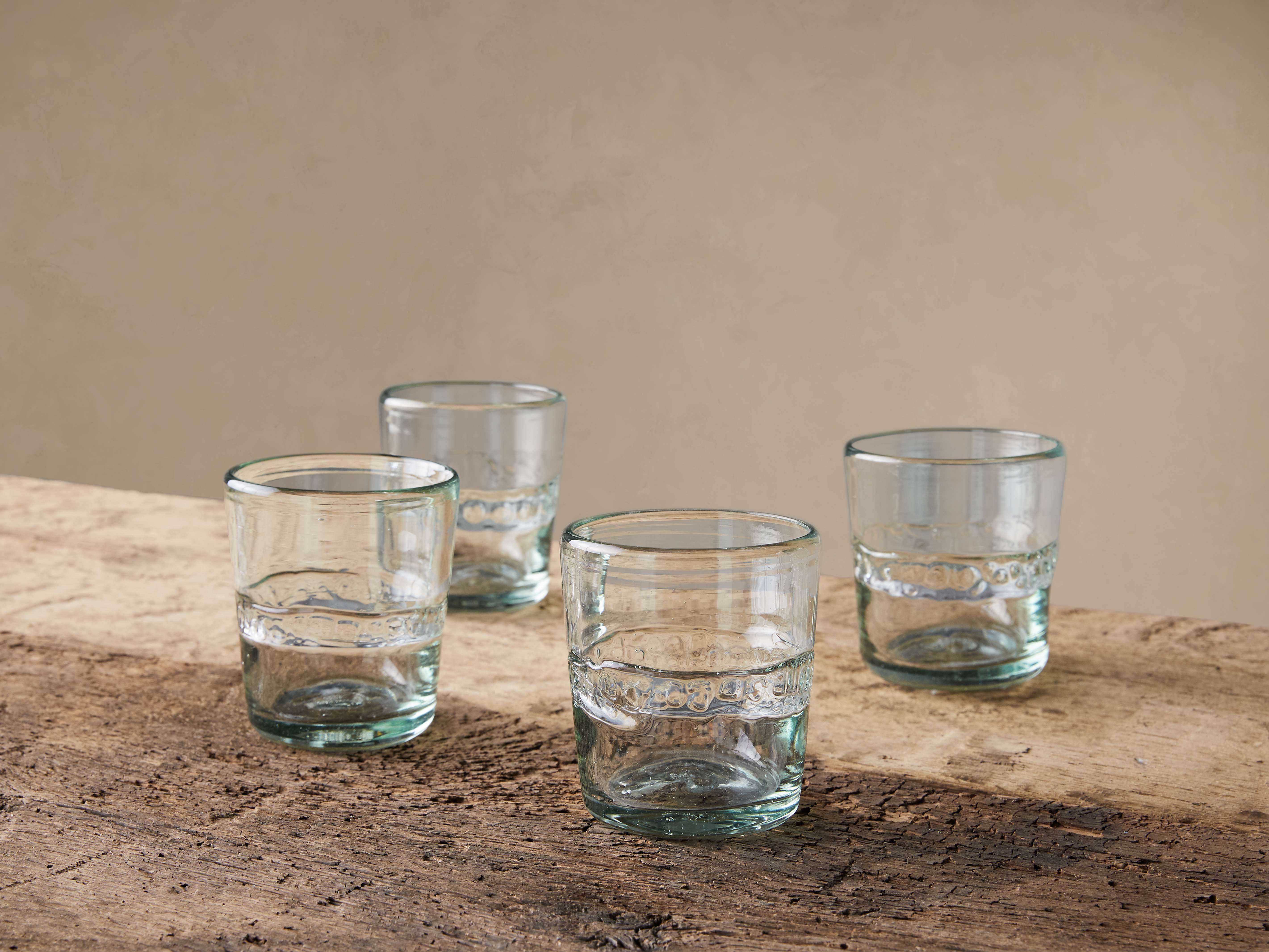 Ribbon Clear Double Old-Fashioned Glasses (Set of 4) - Thumbnail 2