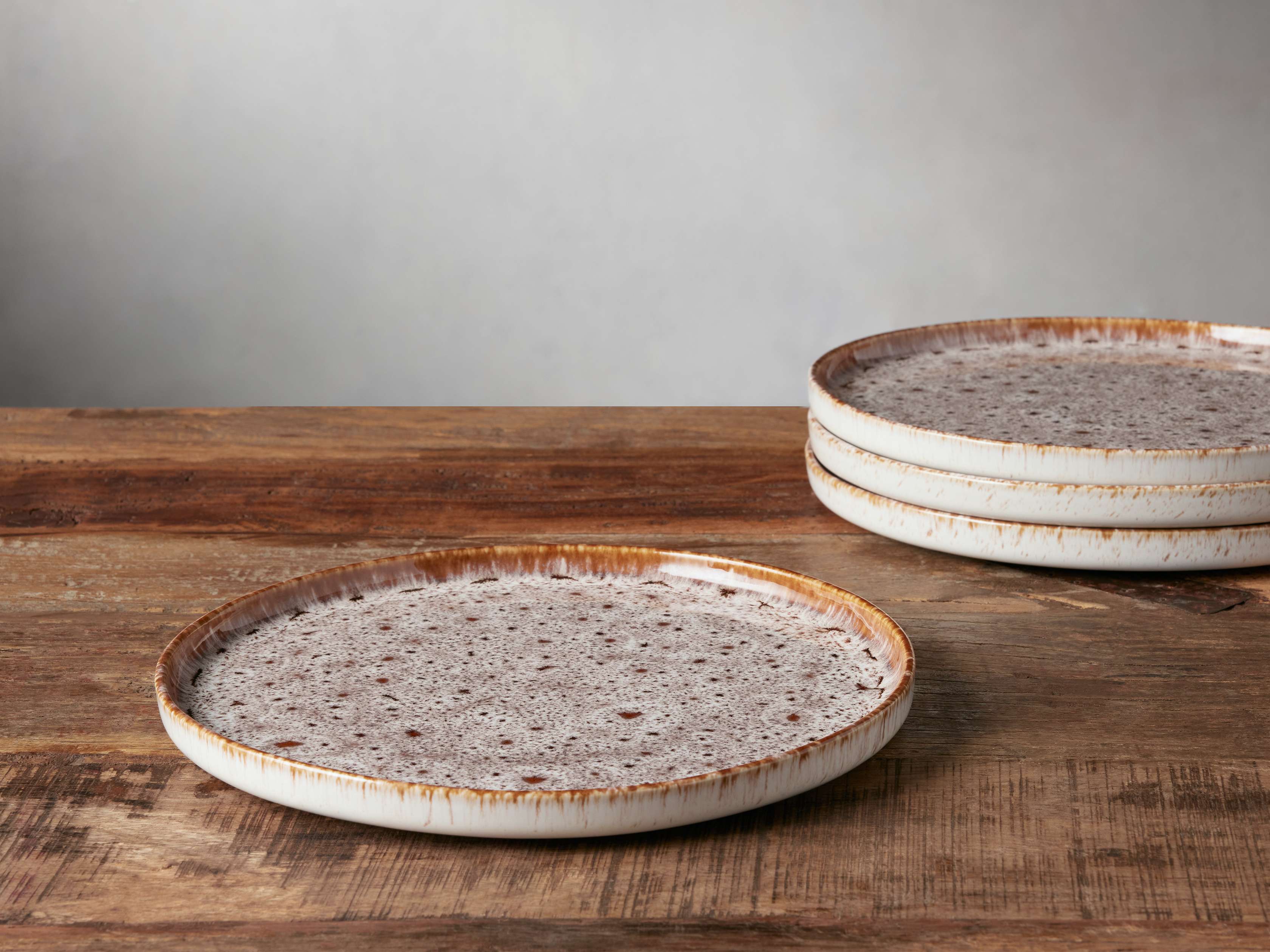 Ronan Dinner Plates in Brown (Set of 4)