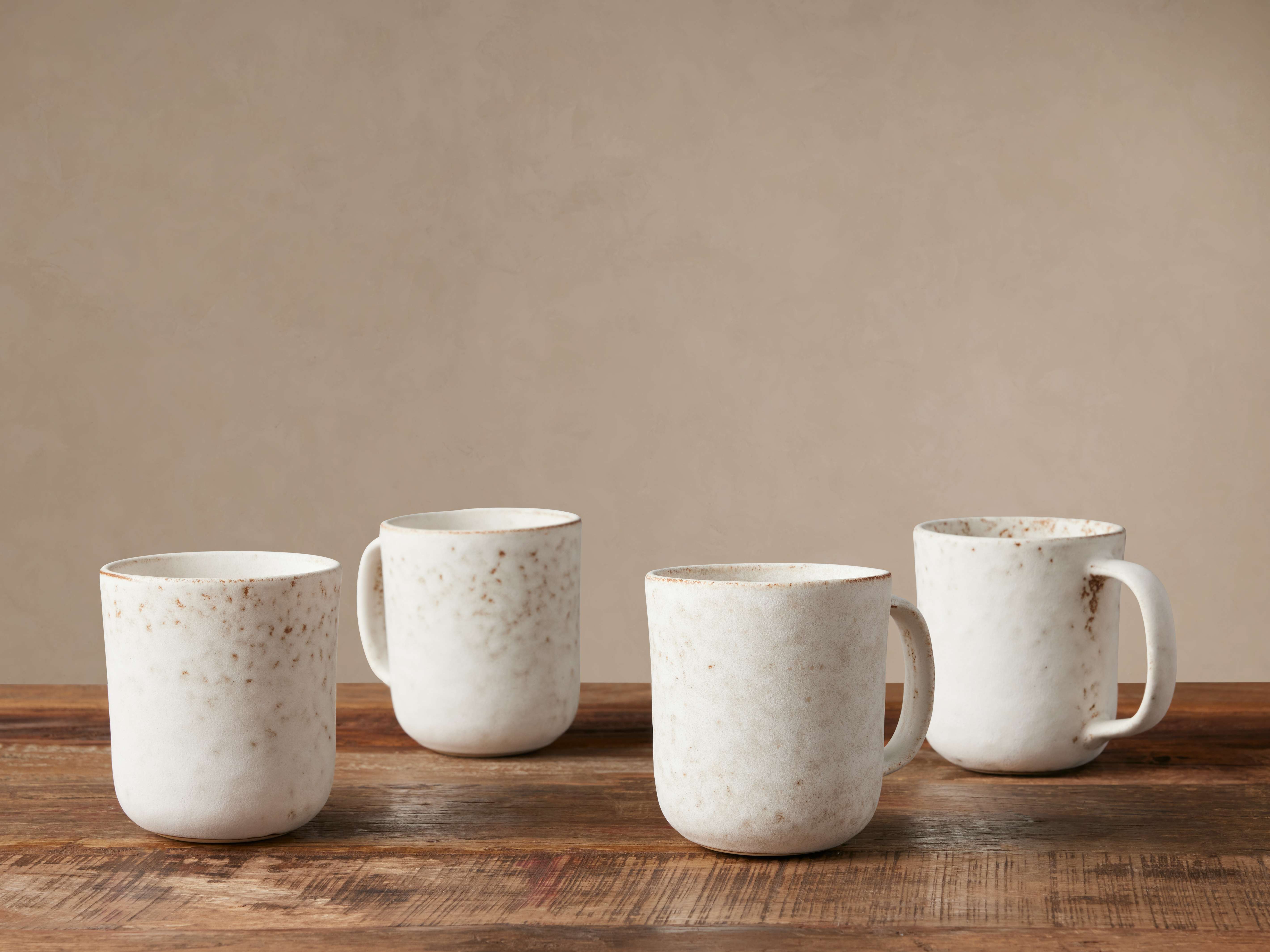 Ronan Mugs in White (Set of 4)