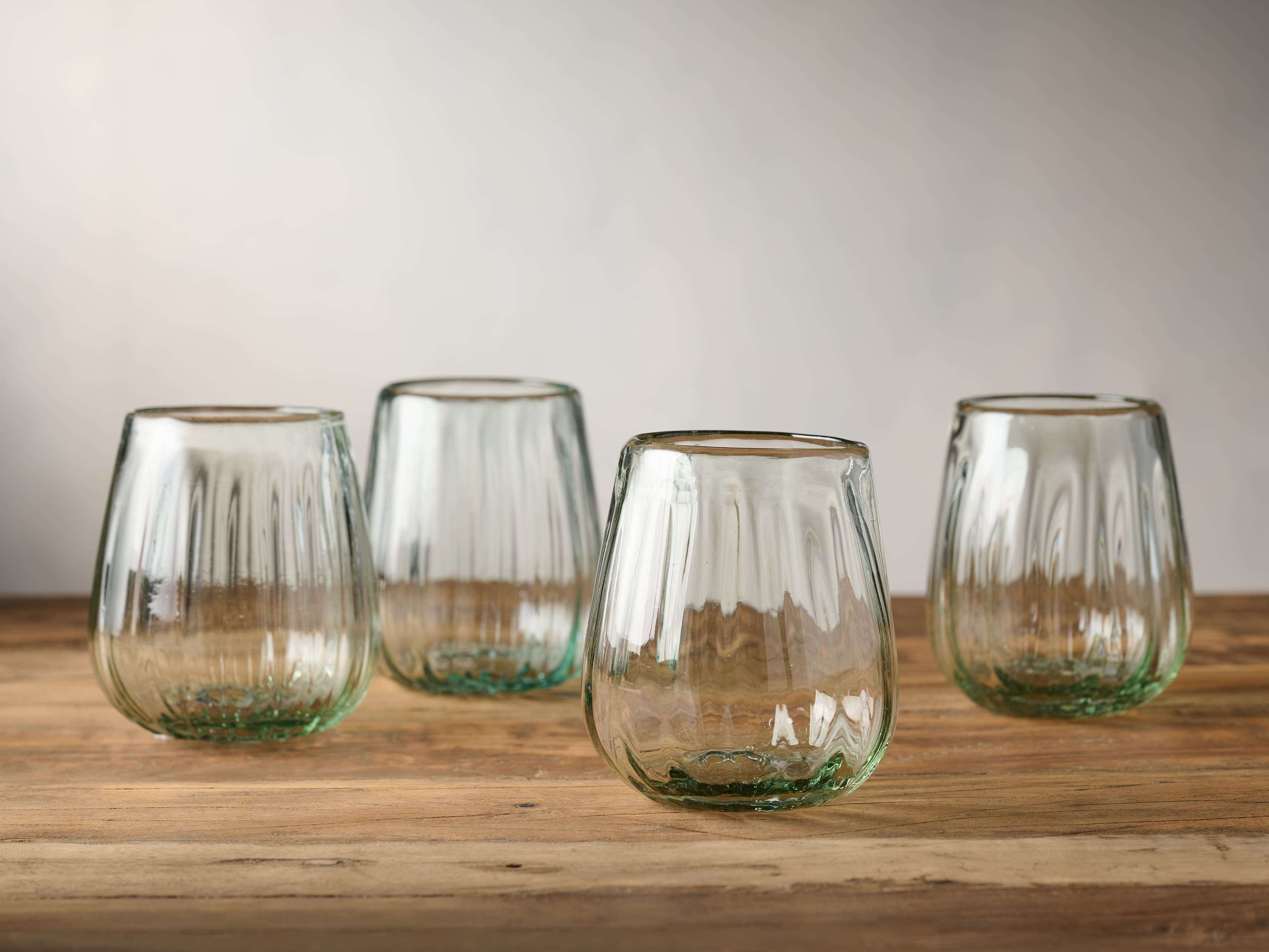 Ribbon Clear Double Old-Fashioned Glasses (Set of 4)