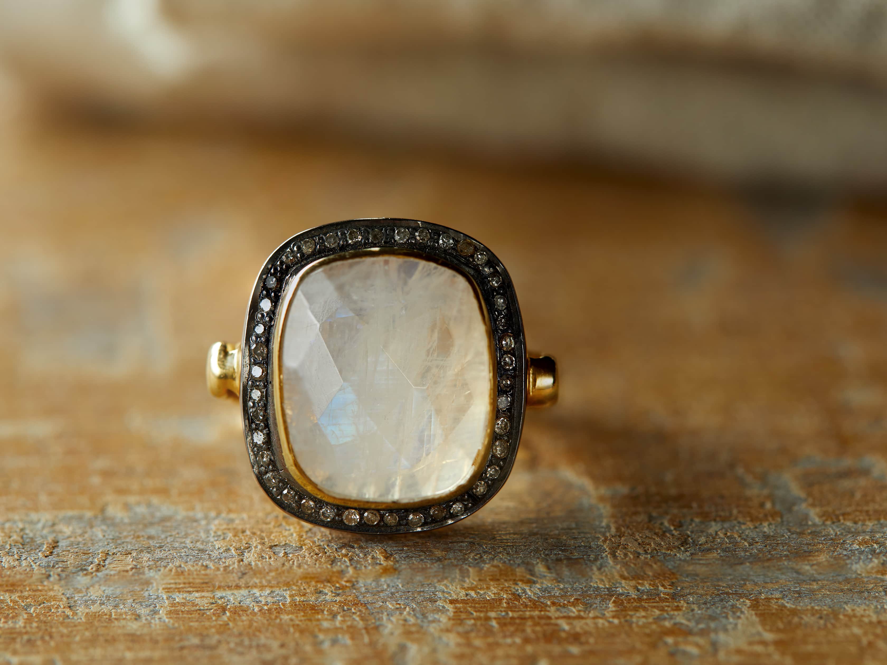 Evening Star Moonstone Ring