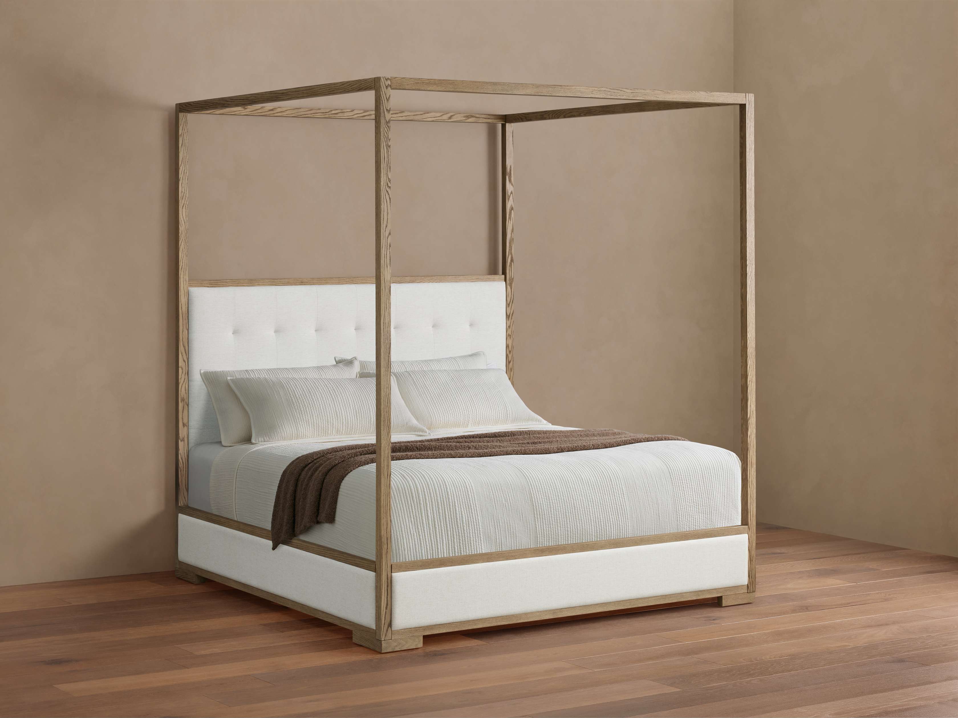Darien Box-Tufted Canopy Bed - Thumbnail 3