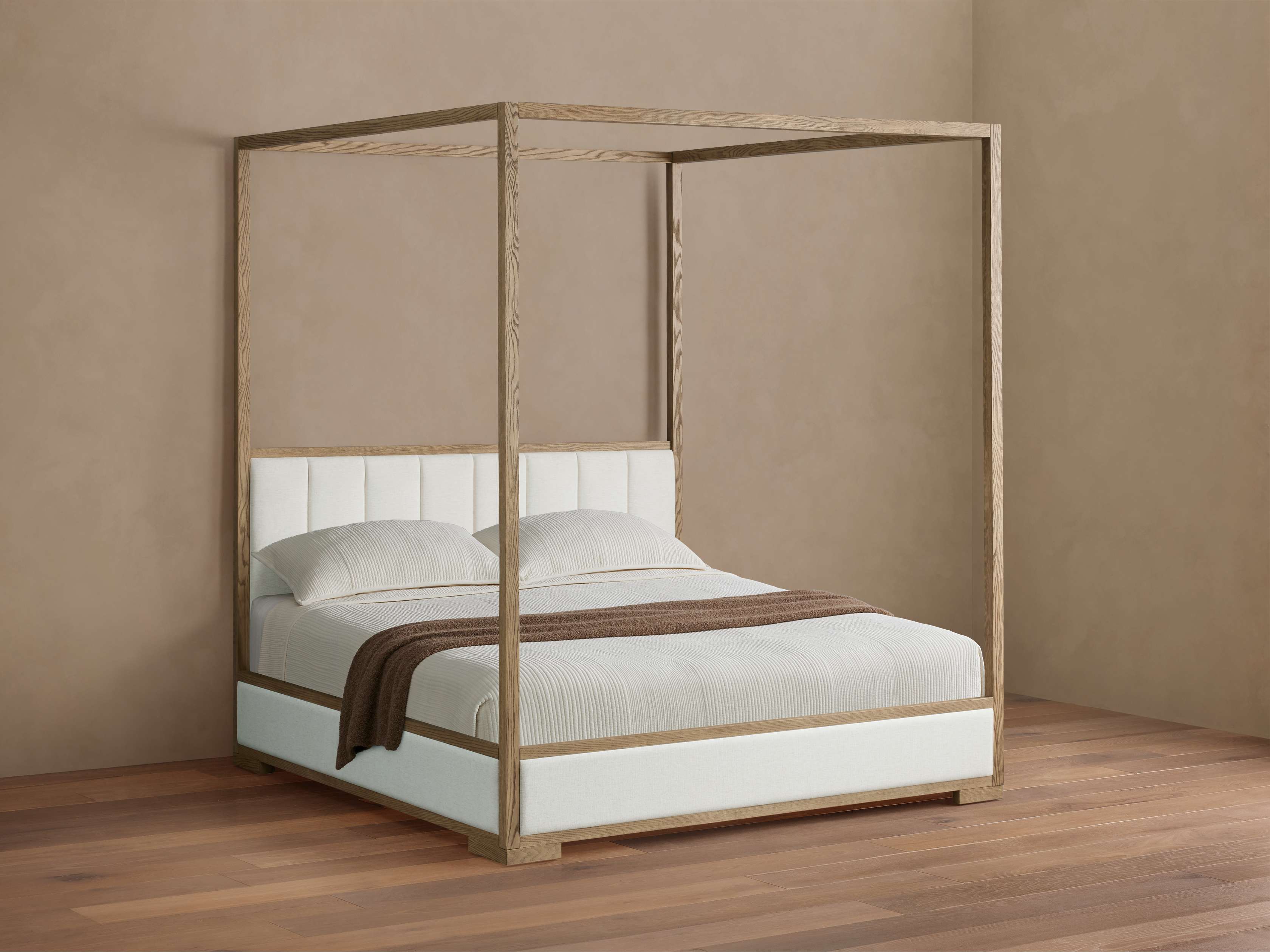 Darien Channel-Stitched Canopy Bed - Thumbnail 2