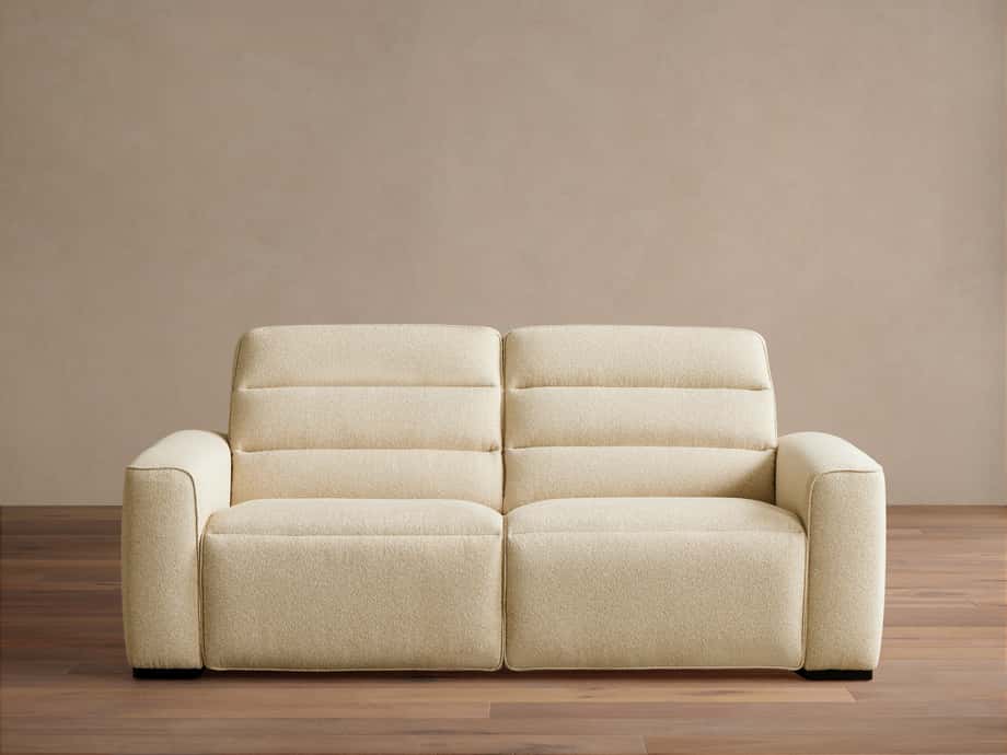 Brennan Leather Three-Piece Motion Sofa – Arhaus