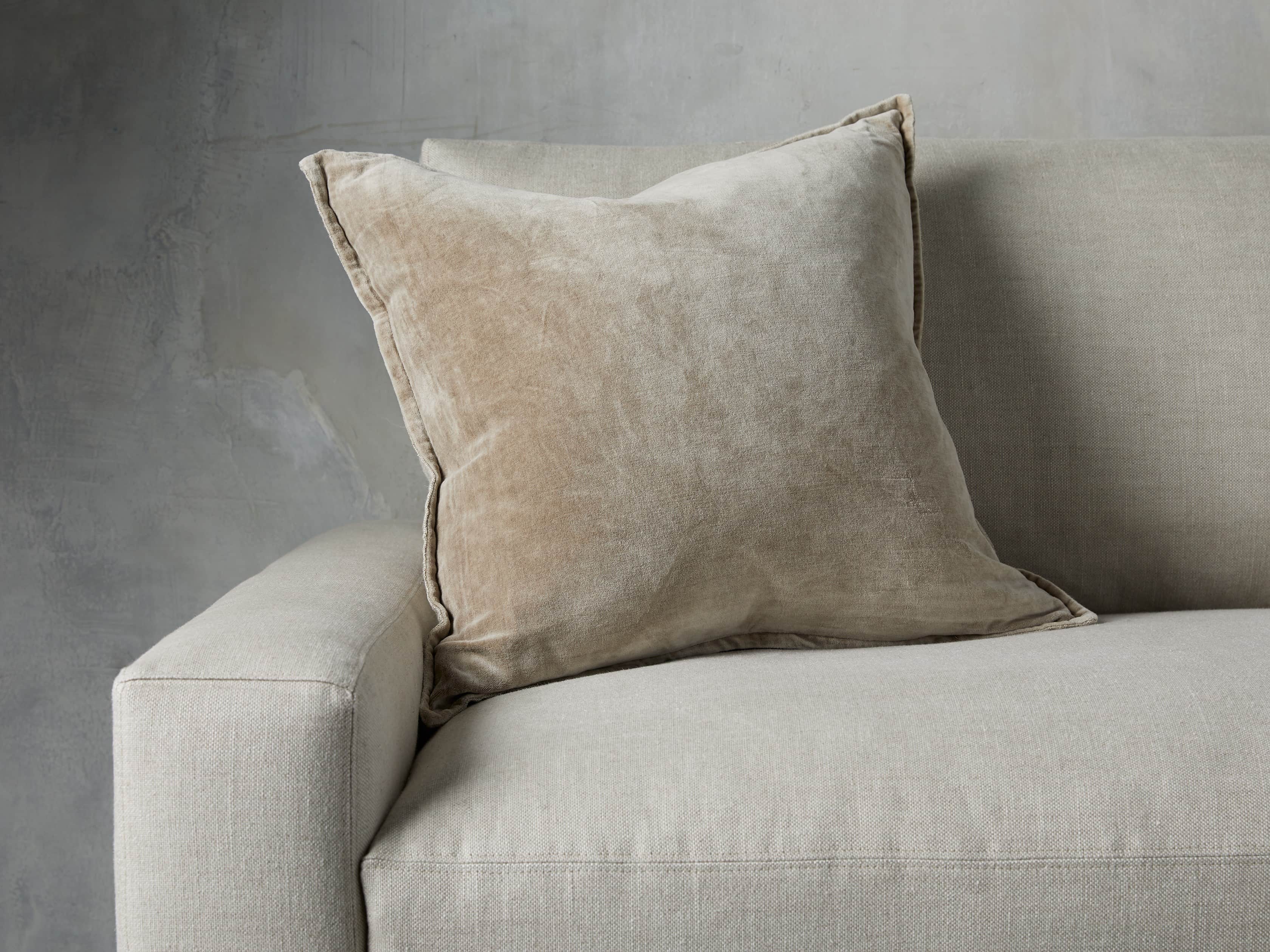 Stone Washed Velvet Square Pillow Cover
