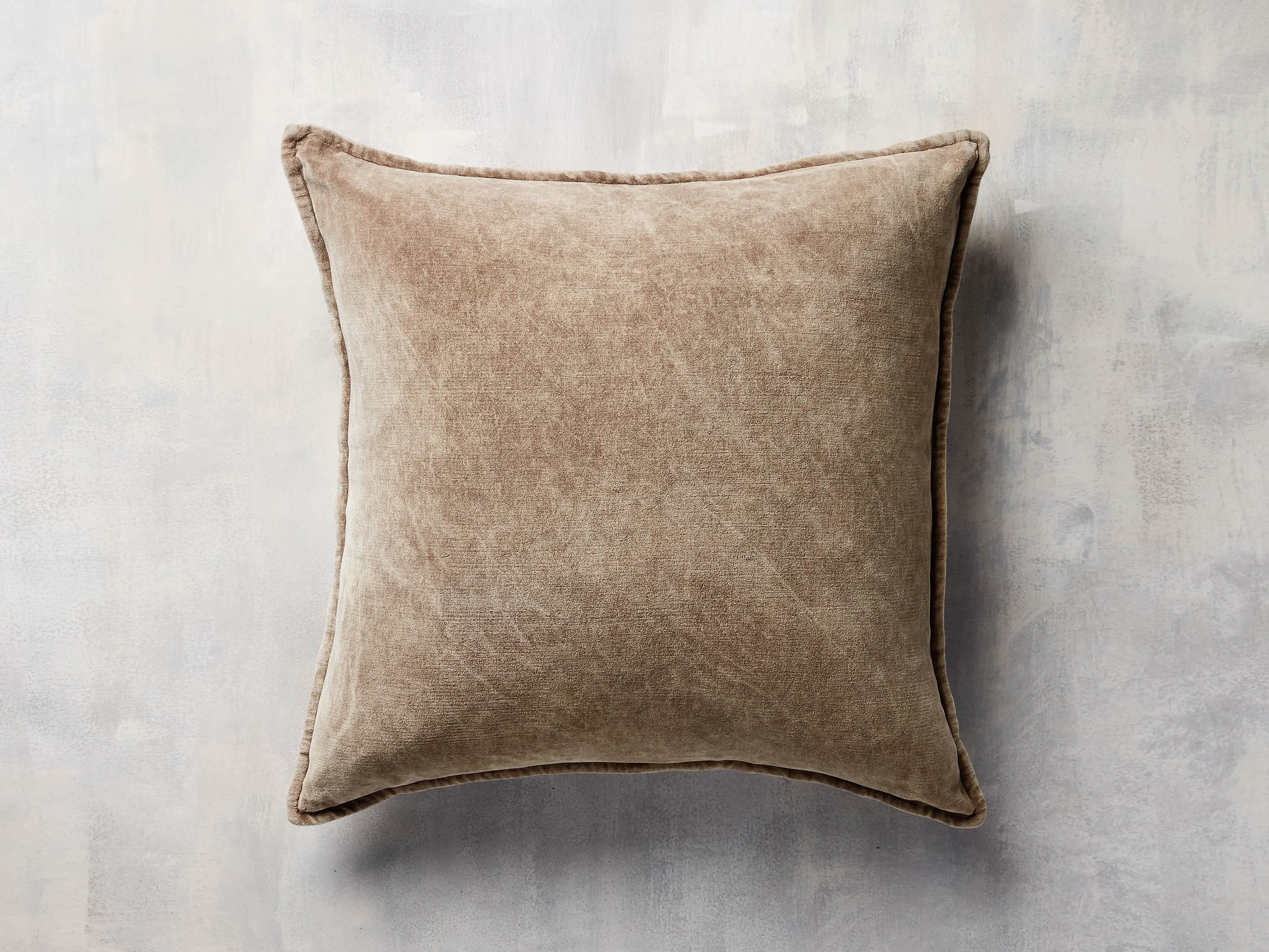 Stone Washed Velvet Square Pillow Cover