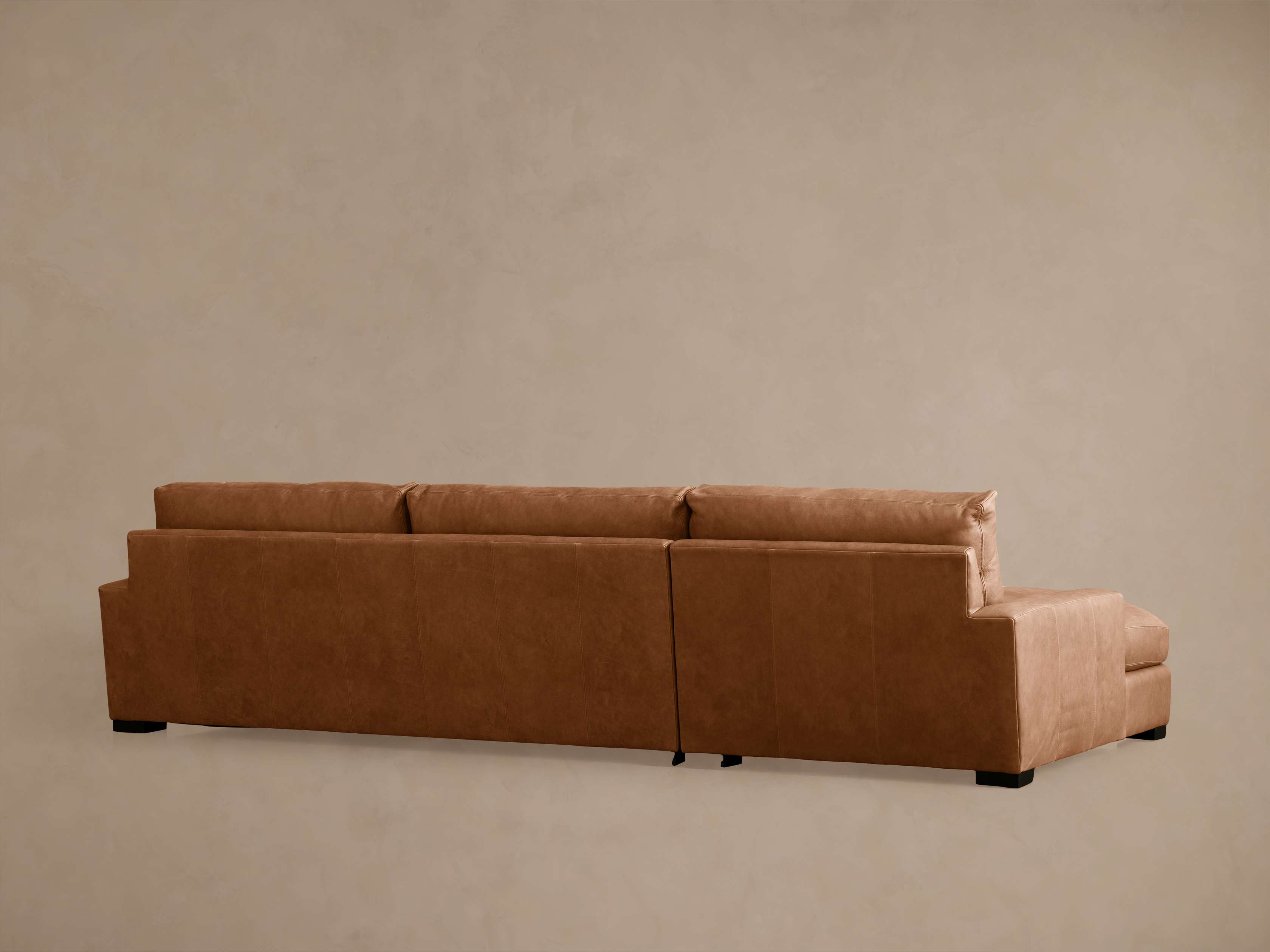 Remington Leather Two Piece Chaise Sectional