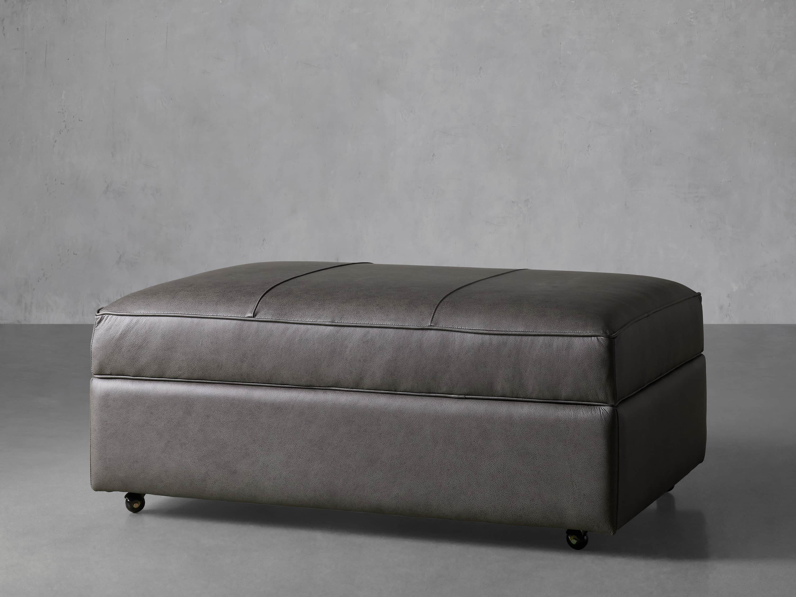 Arhaus Filmore Storage Ottoman - Thumbnail 2