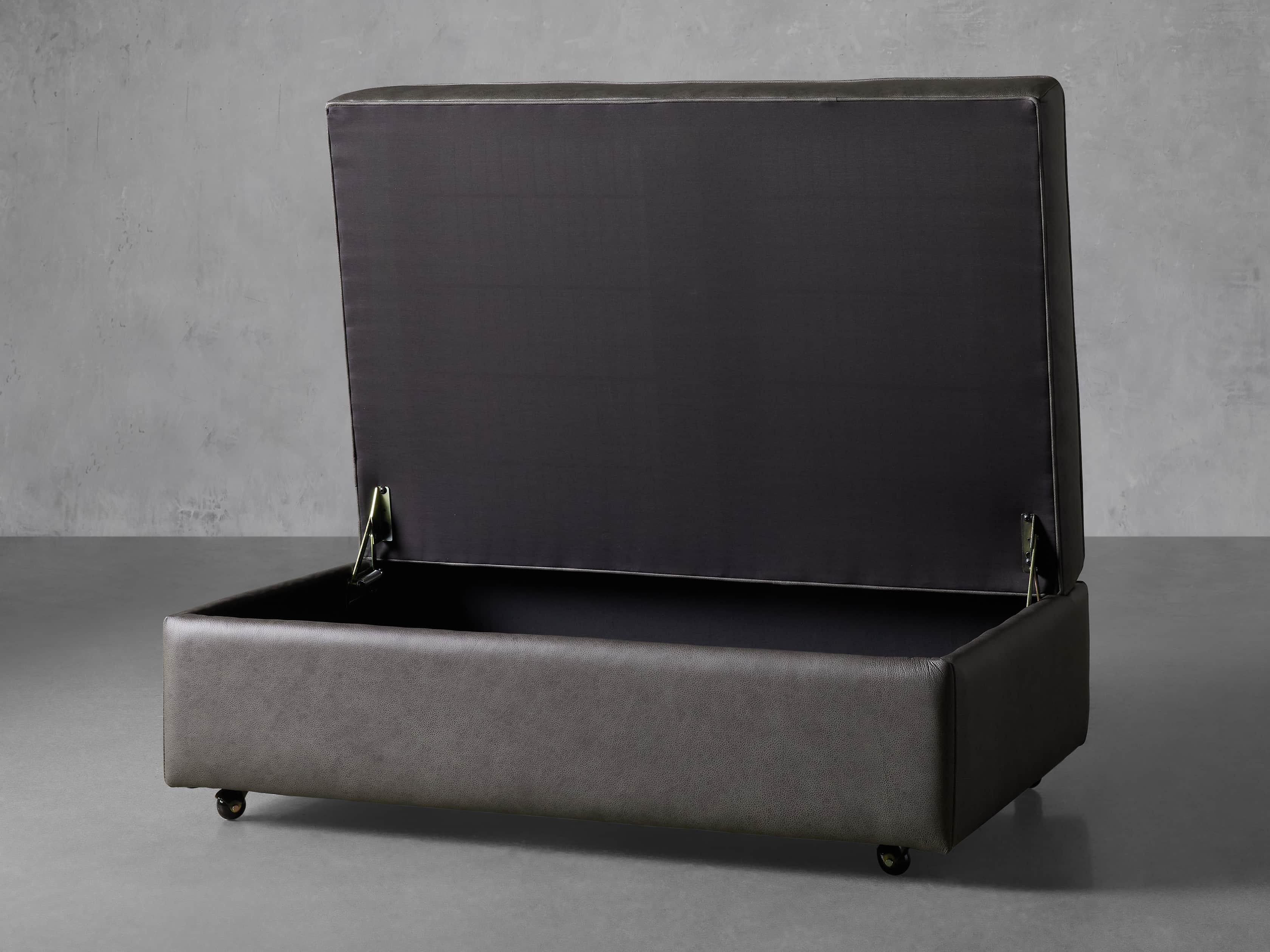 Arhaus Filmore Storage Ottoman - Thumbnail 3