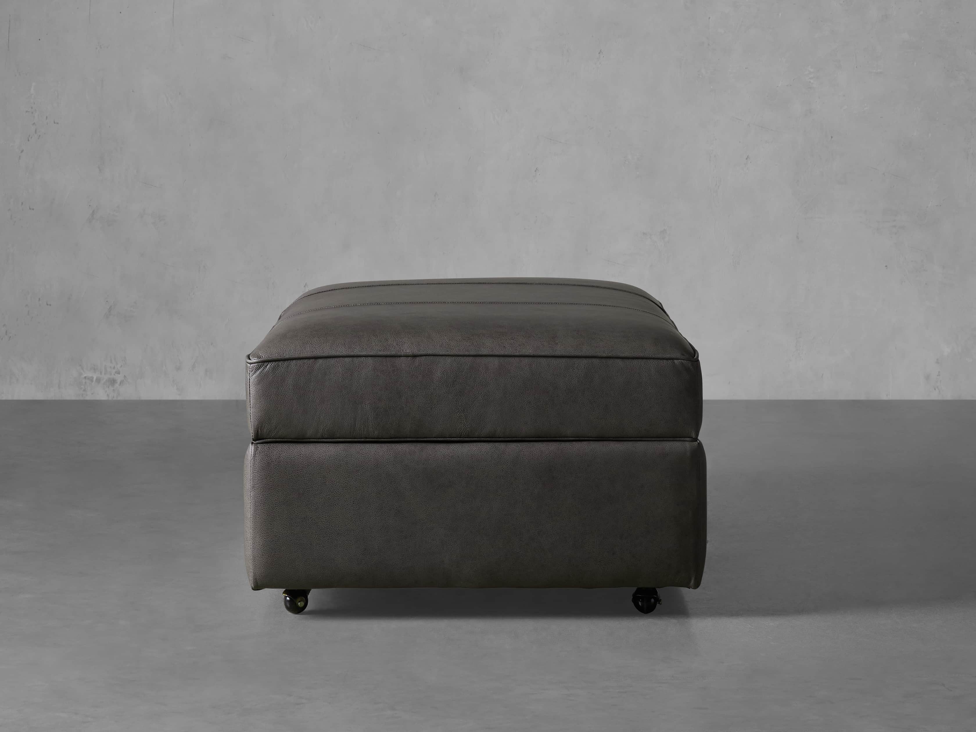 Arhaus Filmore Storage Ottoman - Thumbnail 4