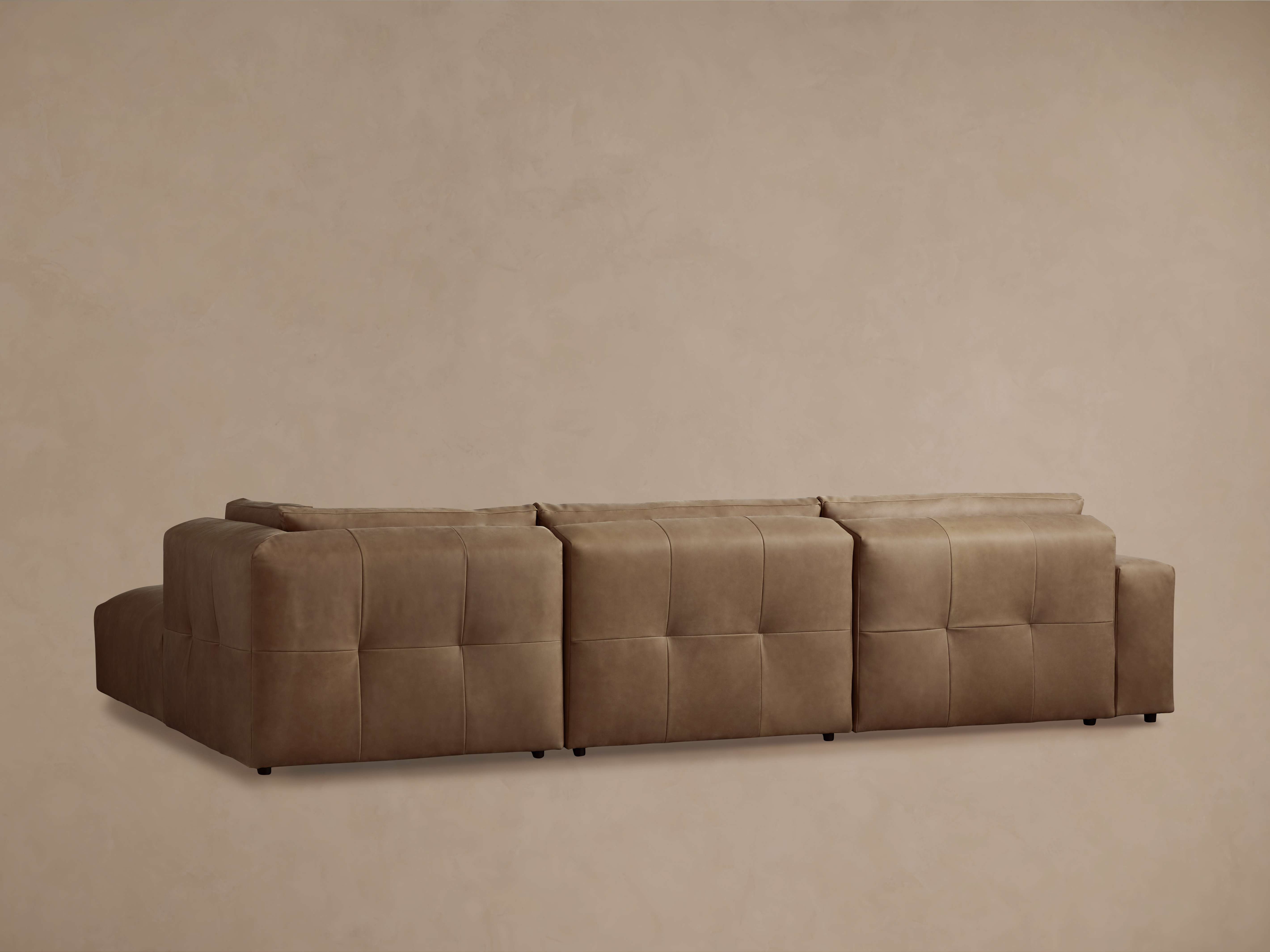 Keegan Leather Five-Piece Sectional - Thumbnail 3