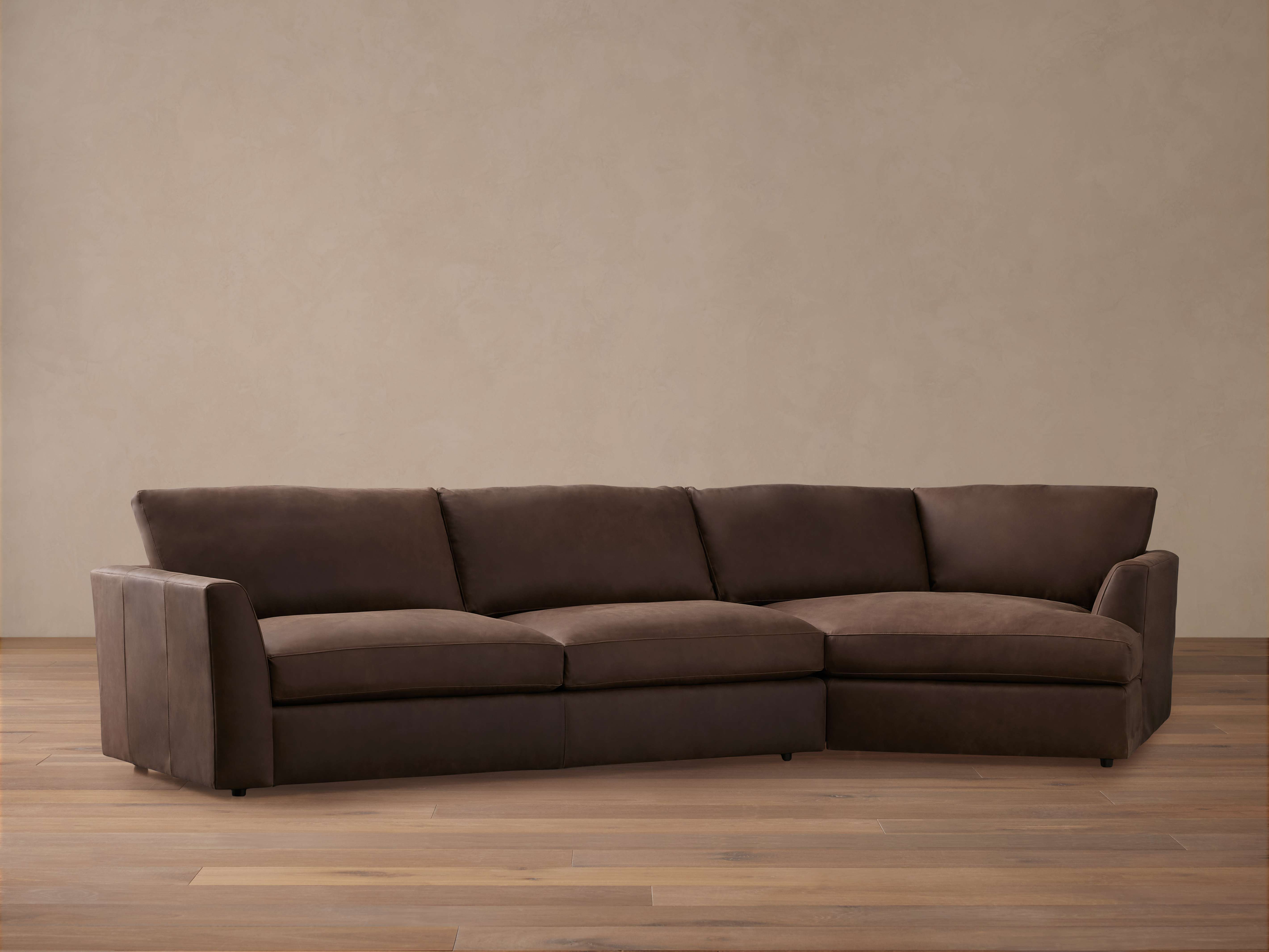 Vernon Leather Two-Piece Cuddle Chaise Sectional