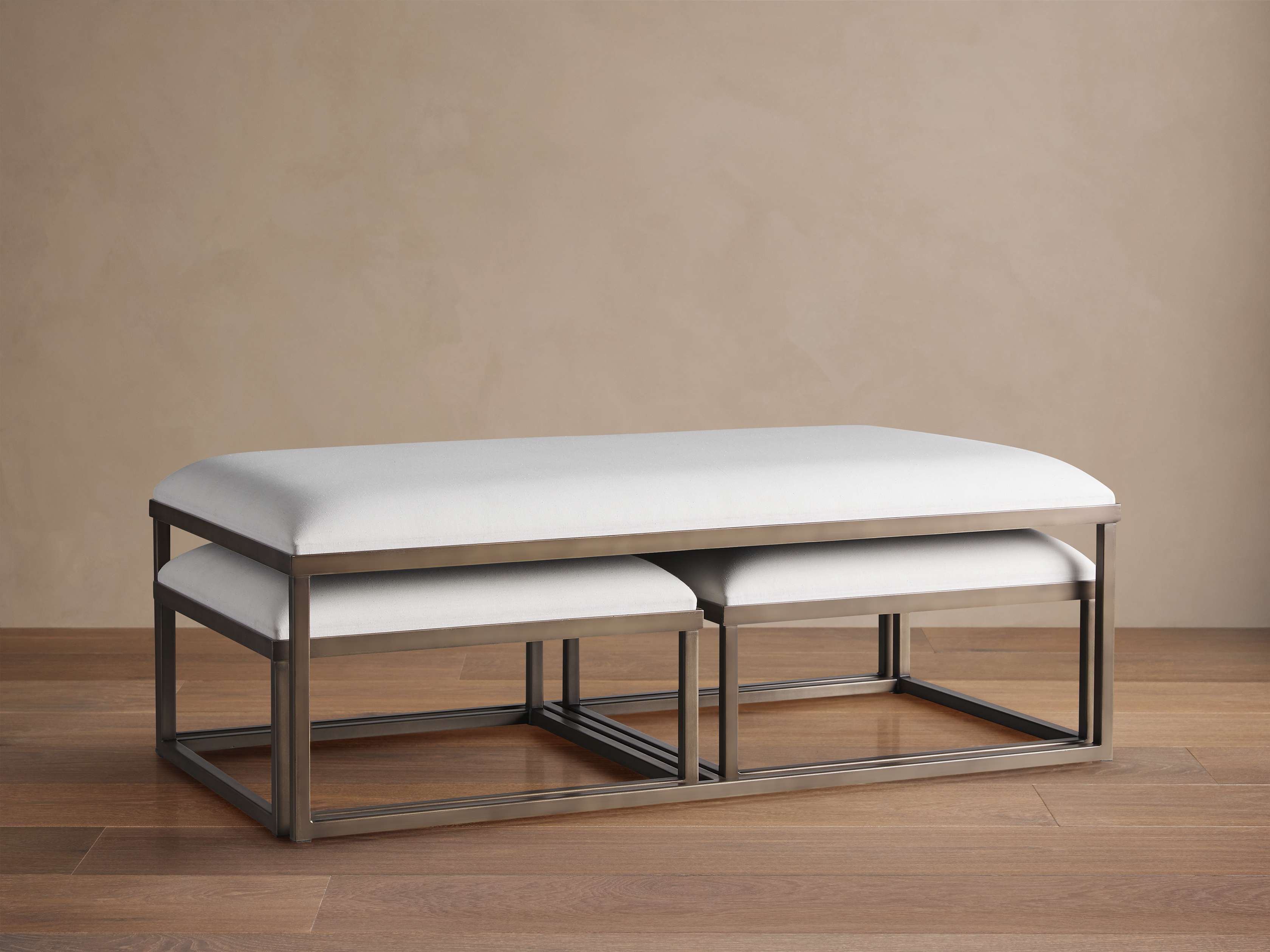 Palmer Upholstered Nesting Ottoman - Thumbnail 3