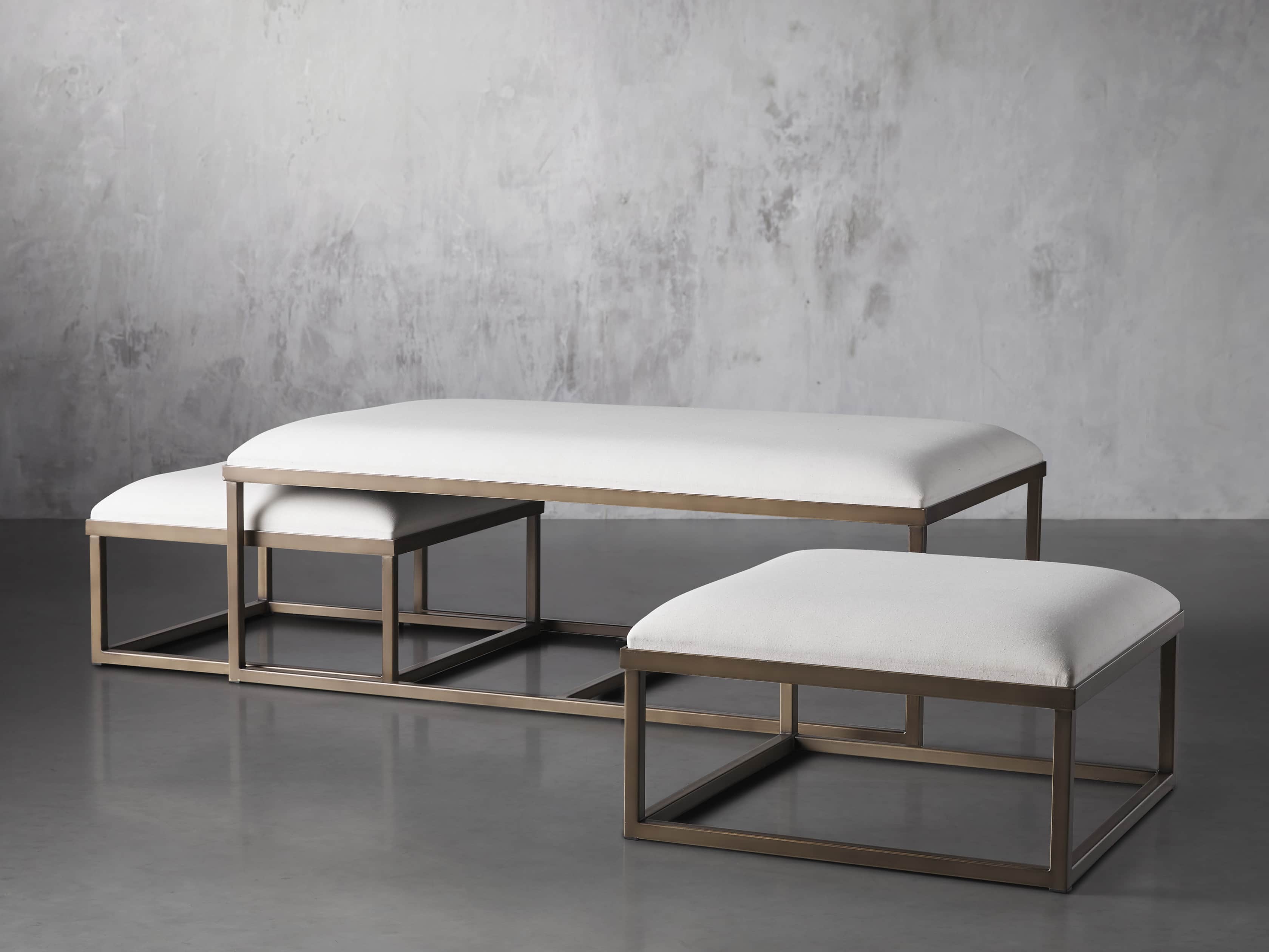 Palmer Upholstered Nesting Ottoman - Thumbnail 2