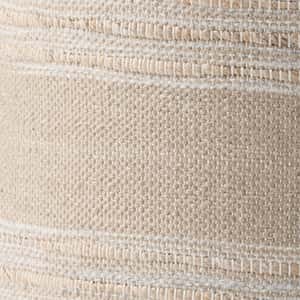 Striped Round Performance Pouf