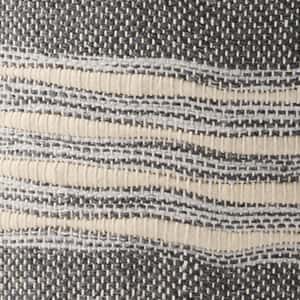 Striped Round Performance Pouf